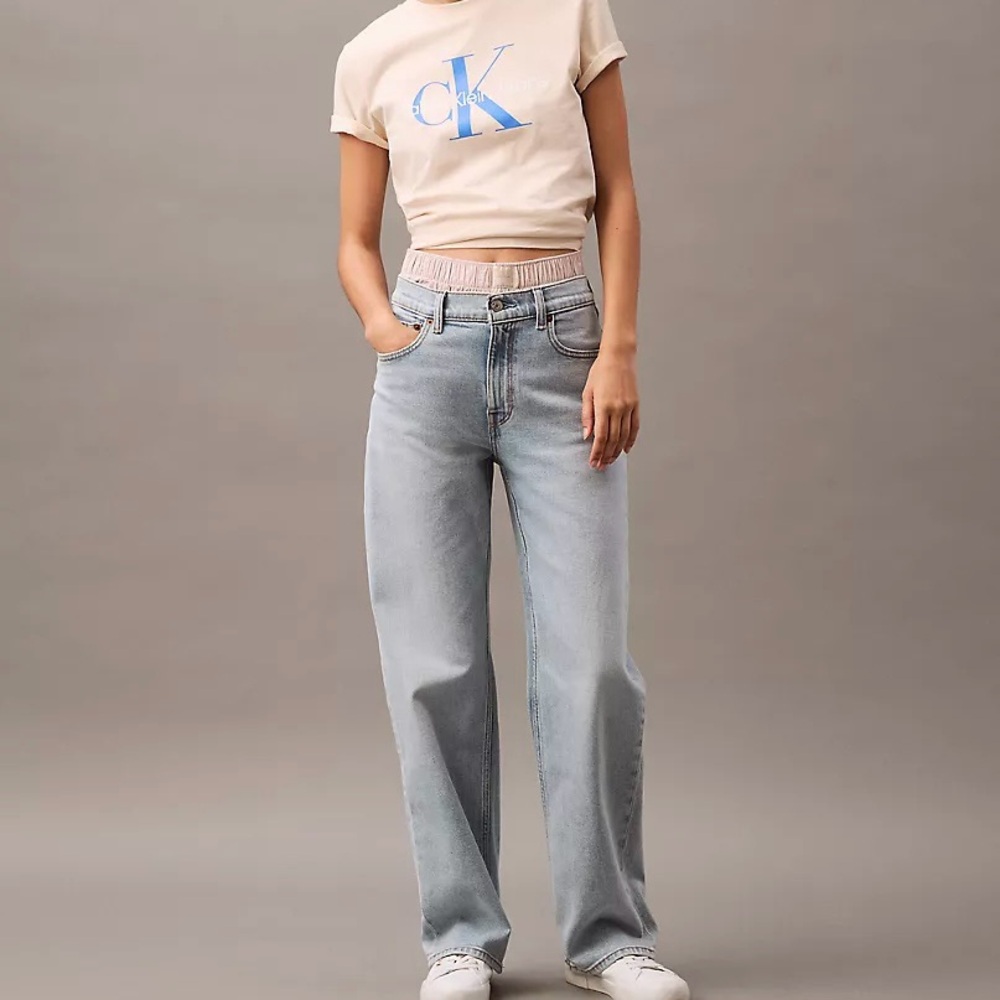 Calvin Klein Signature 90s Straight Denim Jeans Light Lafayette Denim Jeans 29/8